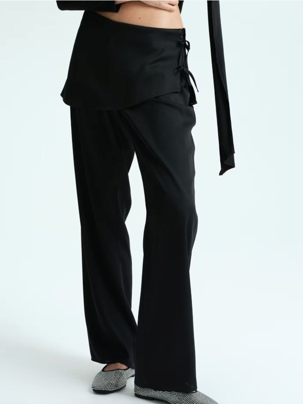 H & M Skirt Layered Satin Pants